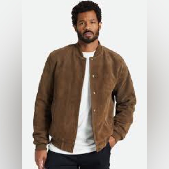 Brixton Other - NWT Brixton Dillinger Reserve men’s classic suede bomber jacket